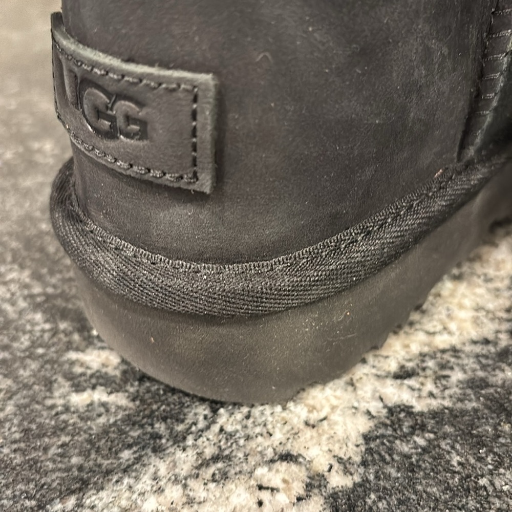 UGG Kristabelle Black Suede Boots, Lace Up Tassel size 7 - Picture 8 of 12
